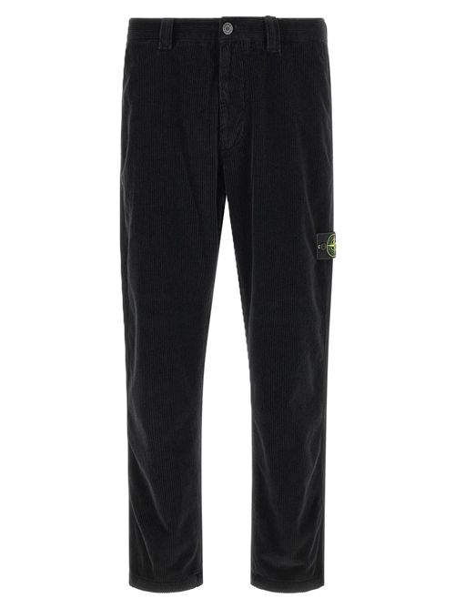 Pantaloni a coste neri Stone Island | L2S15 3100059 S0212V0029 BLACK